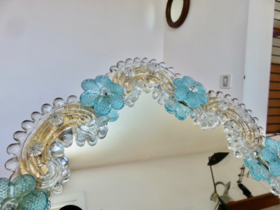 Specchio Veneziano in Vetro di Murano, Da Appoggiare o Appendere, 1950 – Murano Glass (photo 13 of 15)