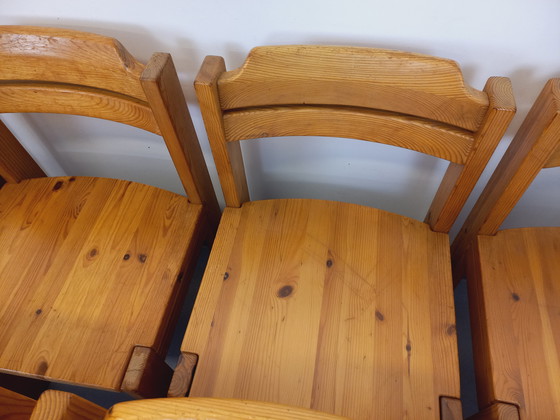 Image 1 of Set di 8 sedie scandinave vintage di Ilmari Tapiovaara per Asko in pino degli anni &#39;70