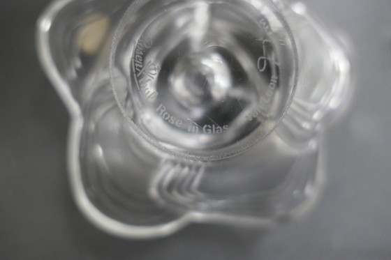 Image 1 of Vintage Rosenthal kandelaar roos kristal Johan van Loon