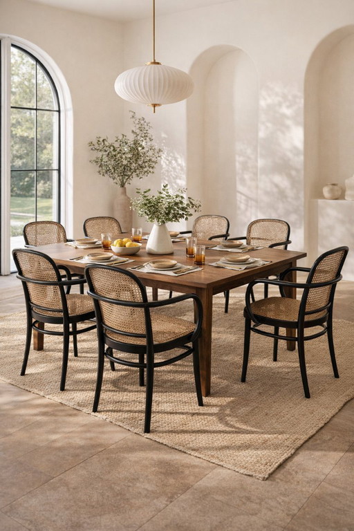 Splendida sedia ispirata all'iconico modello 811 di Josef Hoffmann, nota come Prague Chair.   Si tratta di una riproduzione di a