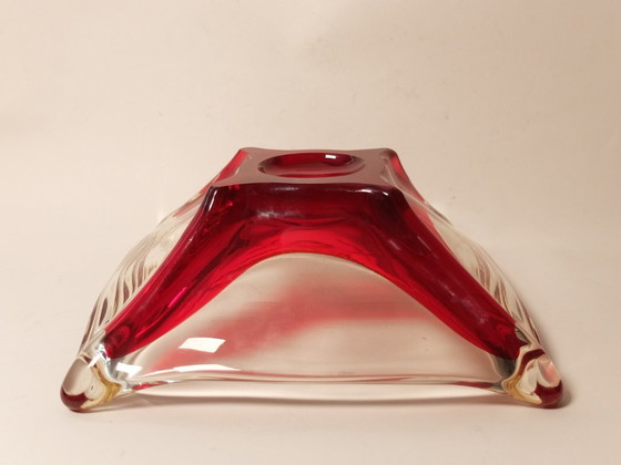 Grote Boheemse Mid-Century Kunstglas Schaal – Schalen (photo 9 of 12)