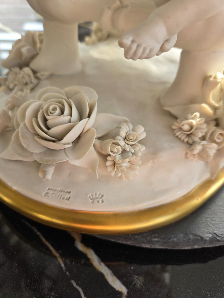 Cesare Villari - Sculpture - Biscuit porcelain - 20th century (Ref