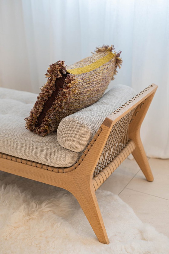 Divano Klismos di Knoll International, Divani, Tessile, Legno, Beige, Mid Century Modern (foto 5 di 6)
