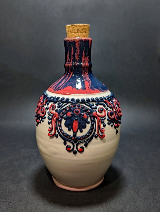 Ceramic carafe signed Nana Bledea