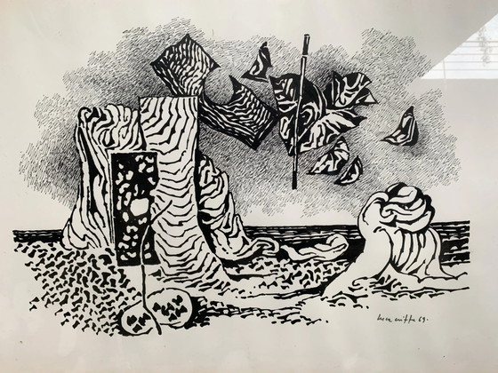 Peinture à l'encre de Luca Crippa, 1969, Peintures et dessins, Papier (photo 3 sur 3)