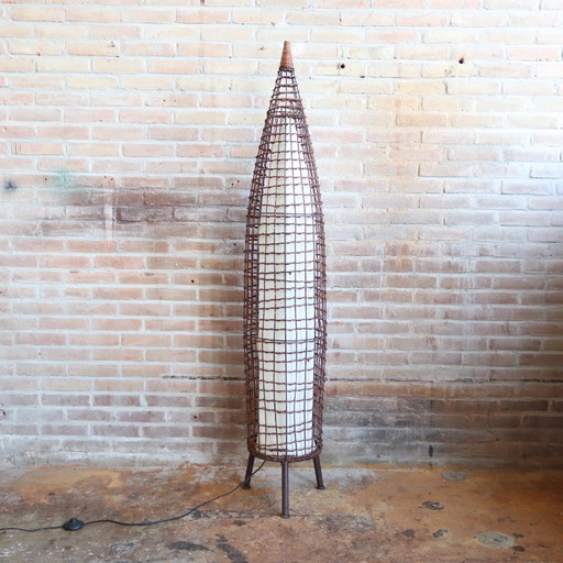 vintage floor lamp floor lamp wicker fabric Japandi