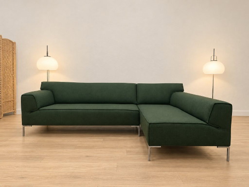 Nouveau design rembourré sur le canapé d'angle Bloq en stock + GARANTIE