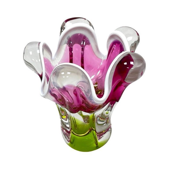 Image 1 of Chřibská Sklárna J. Hospodka vase, art glass, Czechoslovakia, 1960s.
