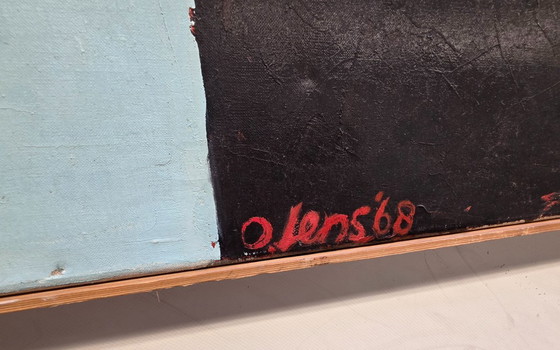 Image 1 of Oskar Lens, the daily grind of life, oil on canvas