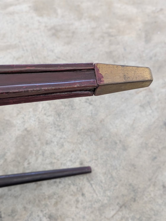 Image 1 of Chair - Wood, Leather - Set of Eight Art Deco Chairs