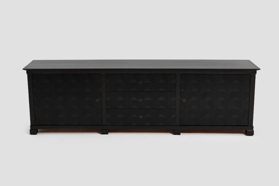 Image 1 of Brutalist Oak Craftsmanship Sideboard, 1960s, Germany, Brass Accents