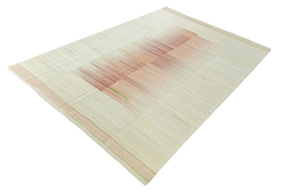 Image 1 of Handgewebter Designer Kelim Mazandaran – 322 x 221 cm | Moderne Kunst in Naturtönen