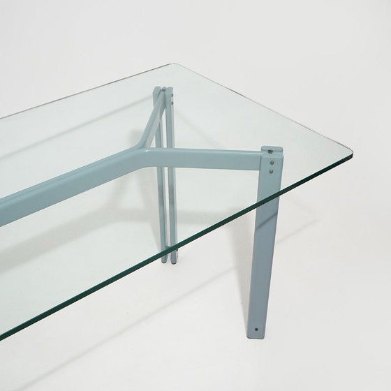 Image 1 of Table with rectangular glass top by Bruno Brunati and Carlo Zerbaro for Cidue, 1980s