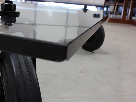 Image 1 of Gae Aulenti for Fontana Arte "Table with Wheels" Italy 1980