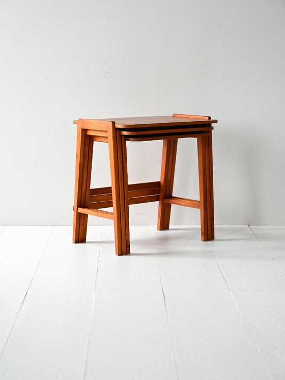 Image 1 of Tavolini scandinavi anni '60 in mogano