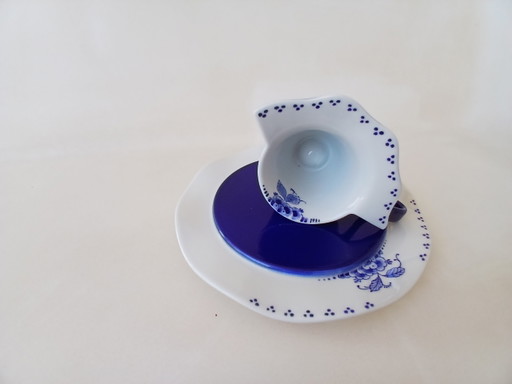 Kop en Schotel "Albertine" - Bořek Šípek voor Royal Delft (jaren 80)