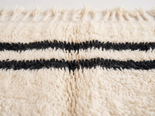 Tappeto bianco e nero fatto a mano, 3x2 m – vloerkleden en tapijten, Wool (photo 2 of 9)