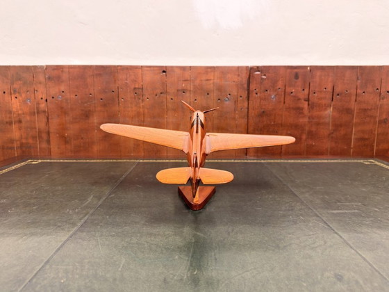 Englisches Mahagoni Hawker Hurricane Modellflugzeug – Dekorative Objekte, Holz (photo 5 of 10)