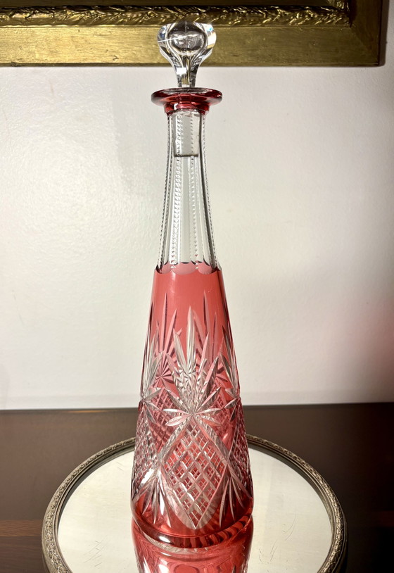 Caraffa Saint Louis Overlay Pre 1936 – Bicchieri e caraffe, Crystal (photo 4 of 13)