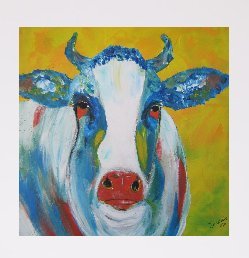 Image 1 of Peinture abstraite vache (2)