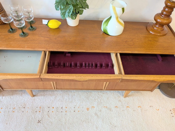 Vintage jaren '60 dressoir, sideboard, Bröderna Anderssons (Breo), Bröderna Anderssons (Breo),, Hout, Bruin (foto 9 van 14)