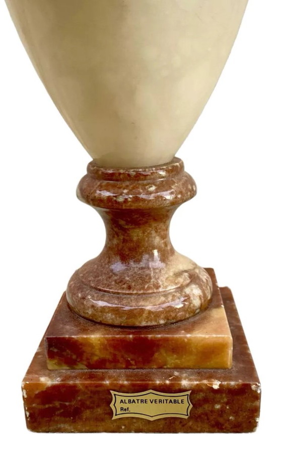 Image 1 of Antique alabaster floor lamp