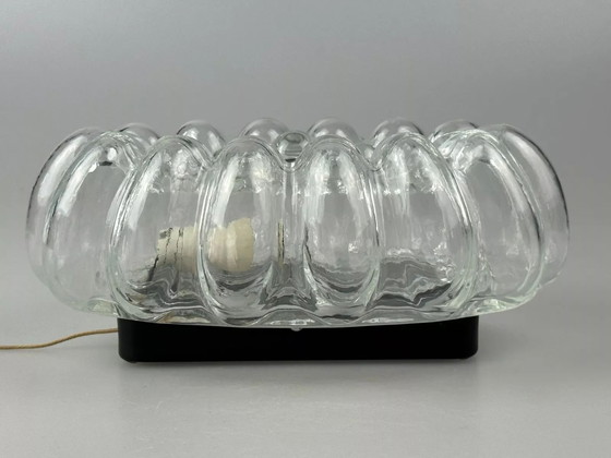 Image 1 of 60s 70s wall lamp made of glass & metal Bubble Wall Sconce Space Age Design