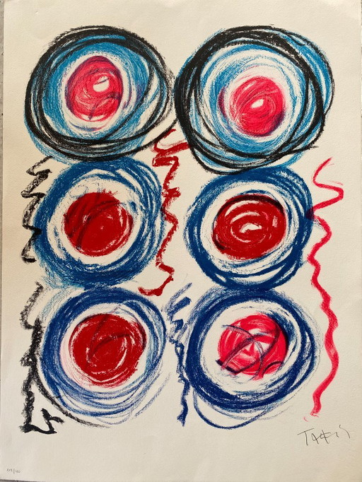 Vassilakis Takis Lithografie auf Arches-Pergamentpapier