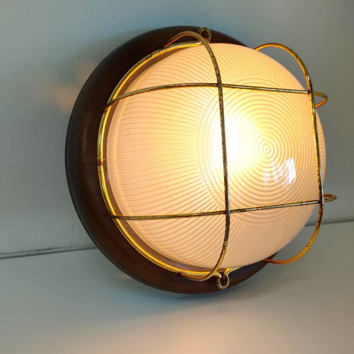 Vintage jaren 70 stallampen wandlampen (diffuus glas)