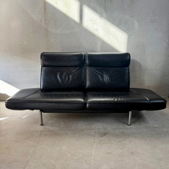 De Sede DS-450 Black Leather 2-seater Sofa Twist, 2 seaters (photo 9 of 9)
