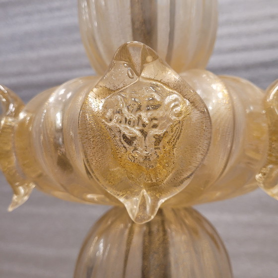 Image 1 of Lámpara De Pie, Cristal De Murano Y Polvo De Oro, Barovier & Toso, 50’S – Italia
