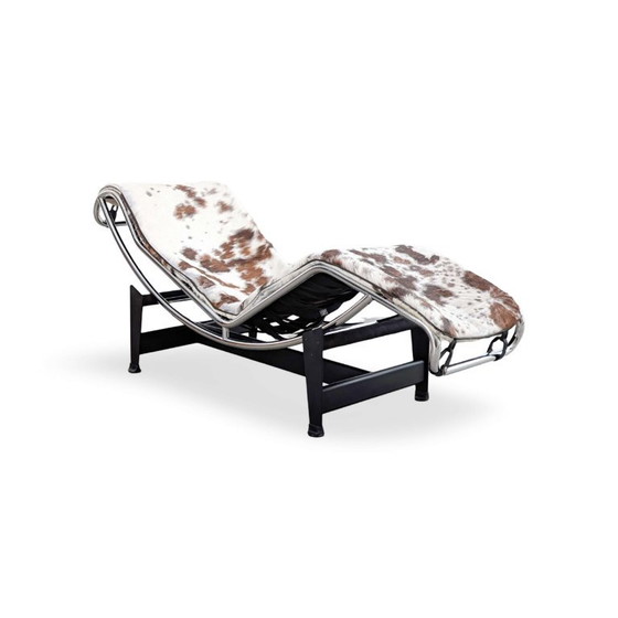Replica Vintage LC4 Chaise Longue Pelle di Mucca Classico del Design, Sedie da camera, polished steel (foto 3 di 11)