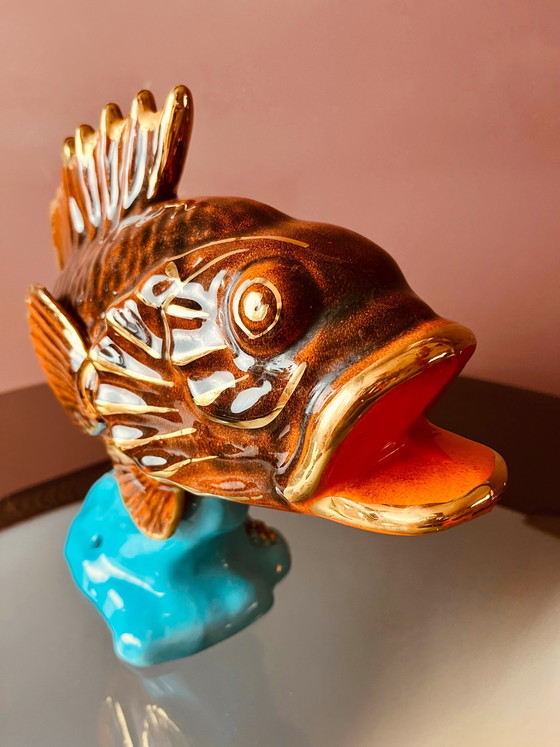 Image 1 of Lampe poisson Vallauris des années 1950