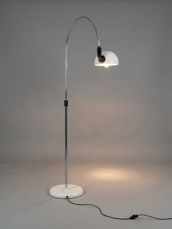 Lampada ad Arco Vintage Gepo Amsterdam – Bianco E Cromo – Anni '70 – Lampade da terra, Metal (photo 3 of 6)