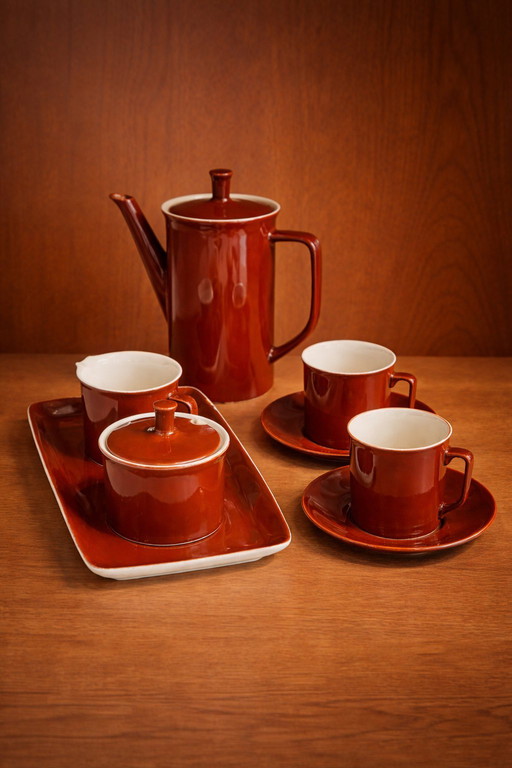 Service à café vintage Villeroy & Boch Luxembourg en céramique – Style moderne du milieu du siècle – vers 1960-1970