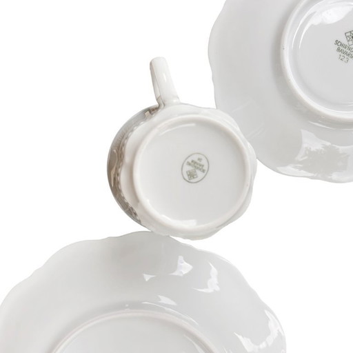 Schirnding Bavaria Frühstücksservice – 1960er Jahre, signiert, Art-déco-Porzellan