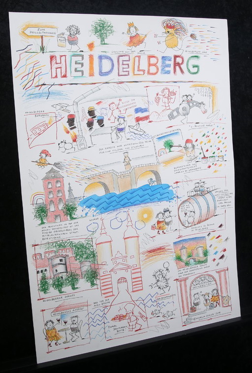 Schlote, Wilhelm - Heidelberg - Original-Entwurfszeichnung - signiertes UNIKAT