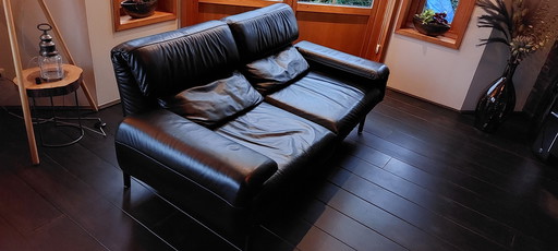 Rolf Benz Plura leather sofa 2.5 seater