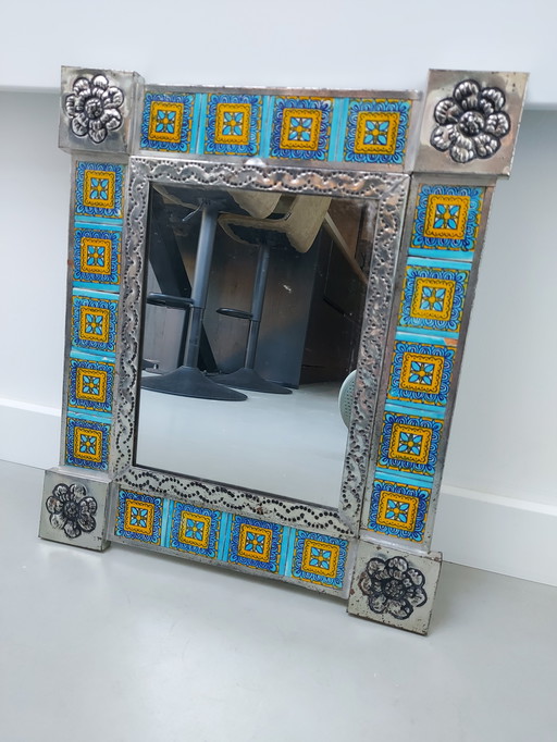 Miroir Talavera mexicain vintage
