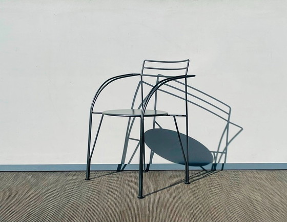 Image 1 of Pair of 'Lune d'Argent' chairs by Pascal Mourgue for Fermob. Vintage 80s