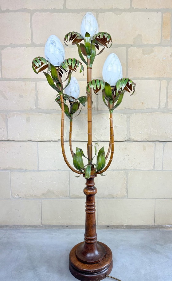 Image 1 of Vintage palm tree floor lamp