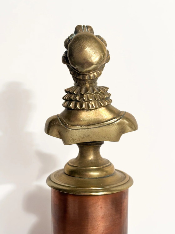 Gilded Bronze Sculpture of Marie Antoinette with Wooden Base, 1920s (photo 7 of 8)