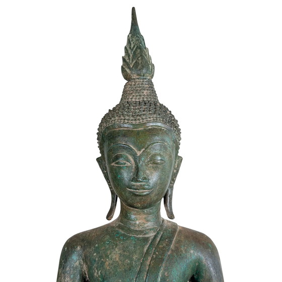 Buda Shakyamuni birmano monumental del siglo XIX en trono de elefante – 118 cm – Lote 755 – Esculturas (photo 2 of 11)