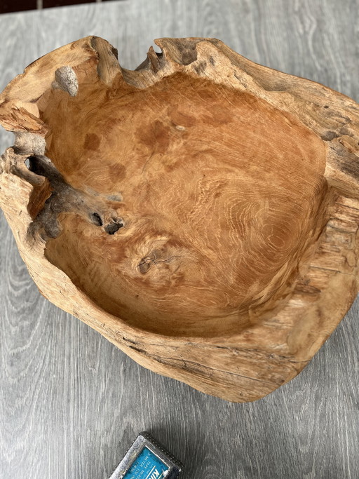 bol décoratif en bois