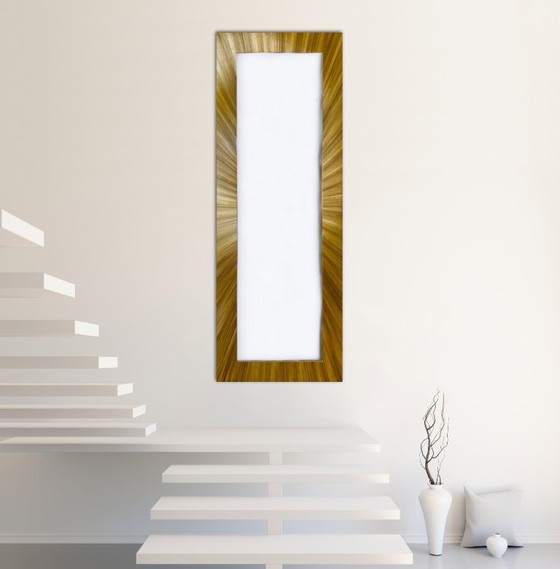 Image 1 of Specchio in intarsio di paglia