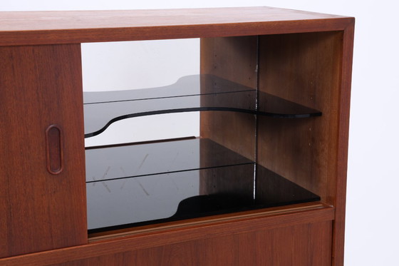 Image 1 of Vintage Teak Armoire à étagères | Mid Century Armoire Highboard | 60's Bar Armoire en bois de rangement '=)-=%.