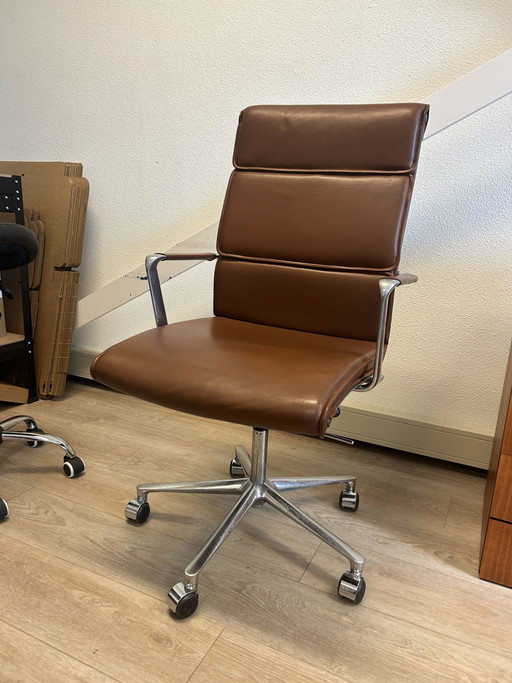 Sedia da ufficio ICF Una deisgn cognac