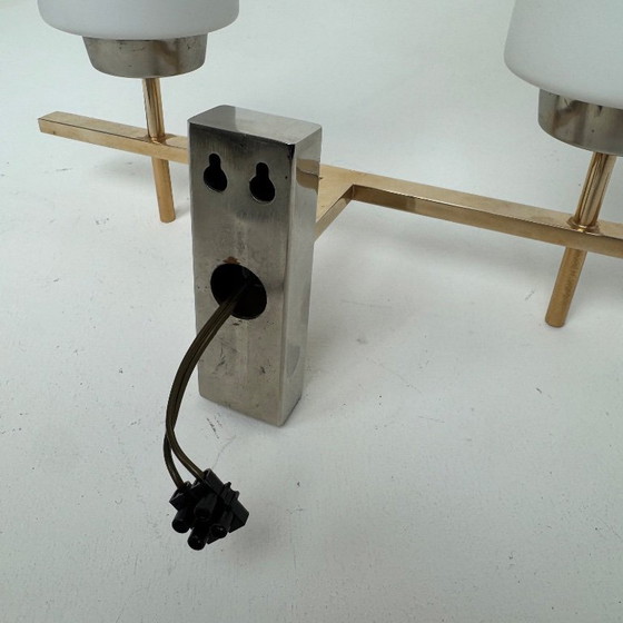 Image 1 of Vintage dubbele wandlamp "Maison Arlus" uit de jaren 1950