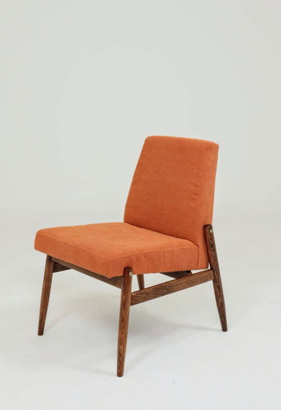 Image 1 of Vintage armless chair yellow moutarde bouclé 1960