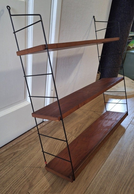 Teak Wandrek Jaren 60 – Metal, Wood (photo 4 of 11)